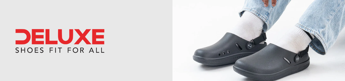 Men's black Crocs clogs shoes in Pakistan with adjustable heel strap, lightweight EVA foam design and comfortable all-day wear.