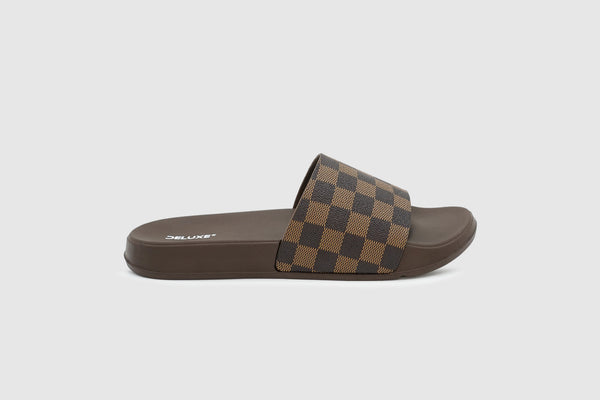 Luxury Check Slides - alternate view