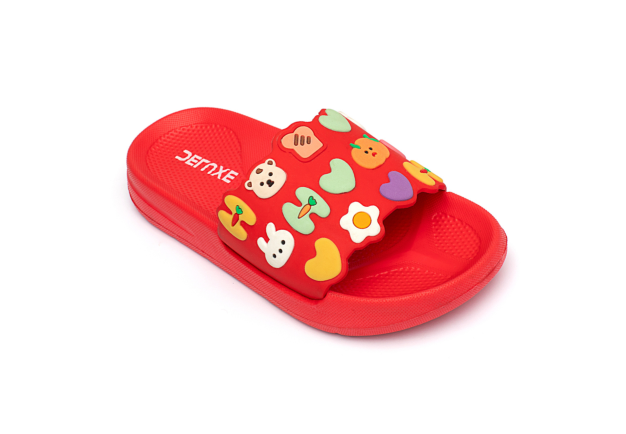 Coral Reef Slippers in Red