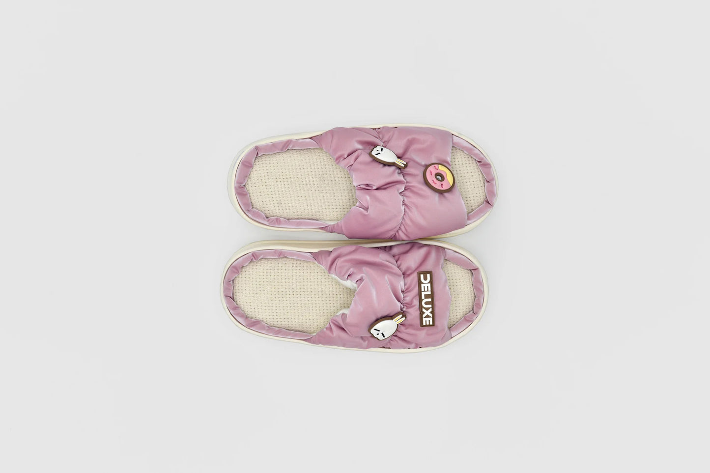Cuddly Bunny Slippers in Pink