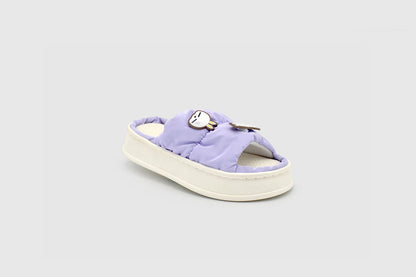 Cuddly Bunny Slippers in Purple