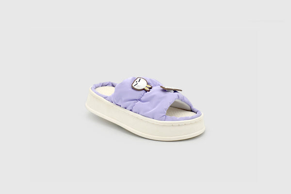 Cuddly Bunny Slippers in Purple