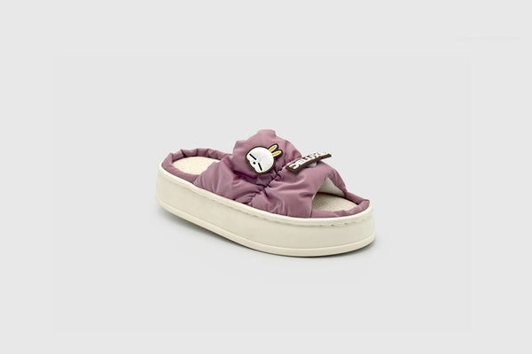 Cuddly Bunny Slippers in Pink
