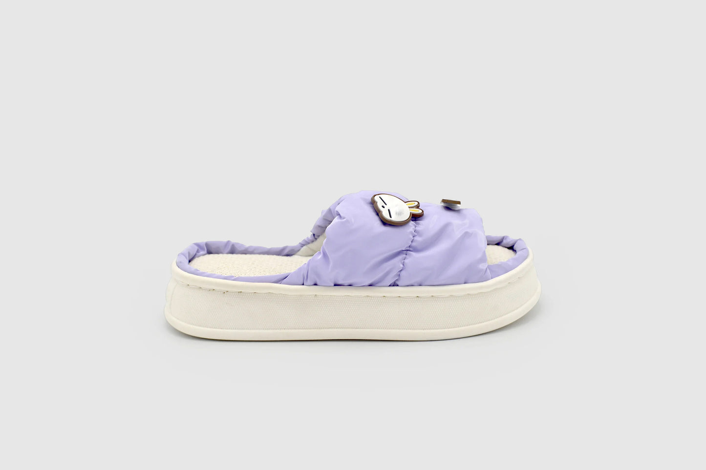 Cuddly Bunny Slippers in Purple