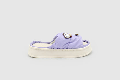 Cuddly Bunny Slippers in Purple