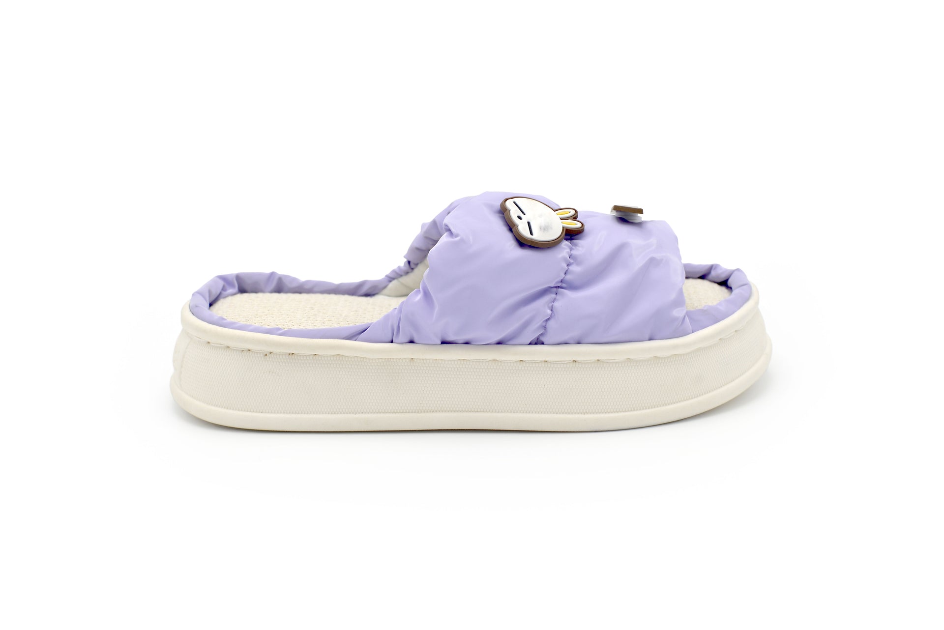 Cuddly Bunny Slippers in Purple