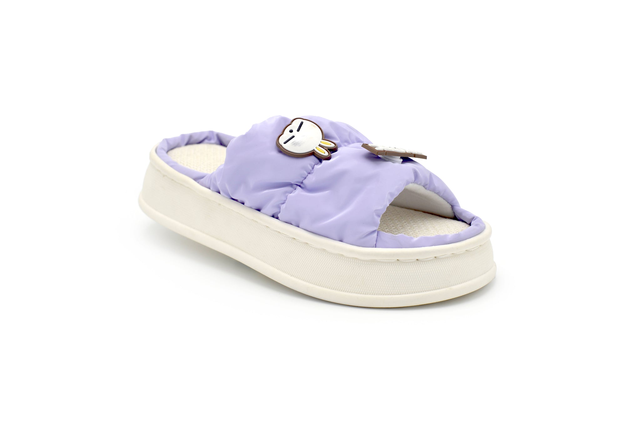 Cuddly Bunny Slippers in Purple