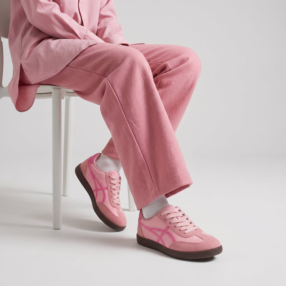 Blush Knit Sneakers