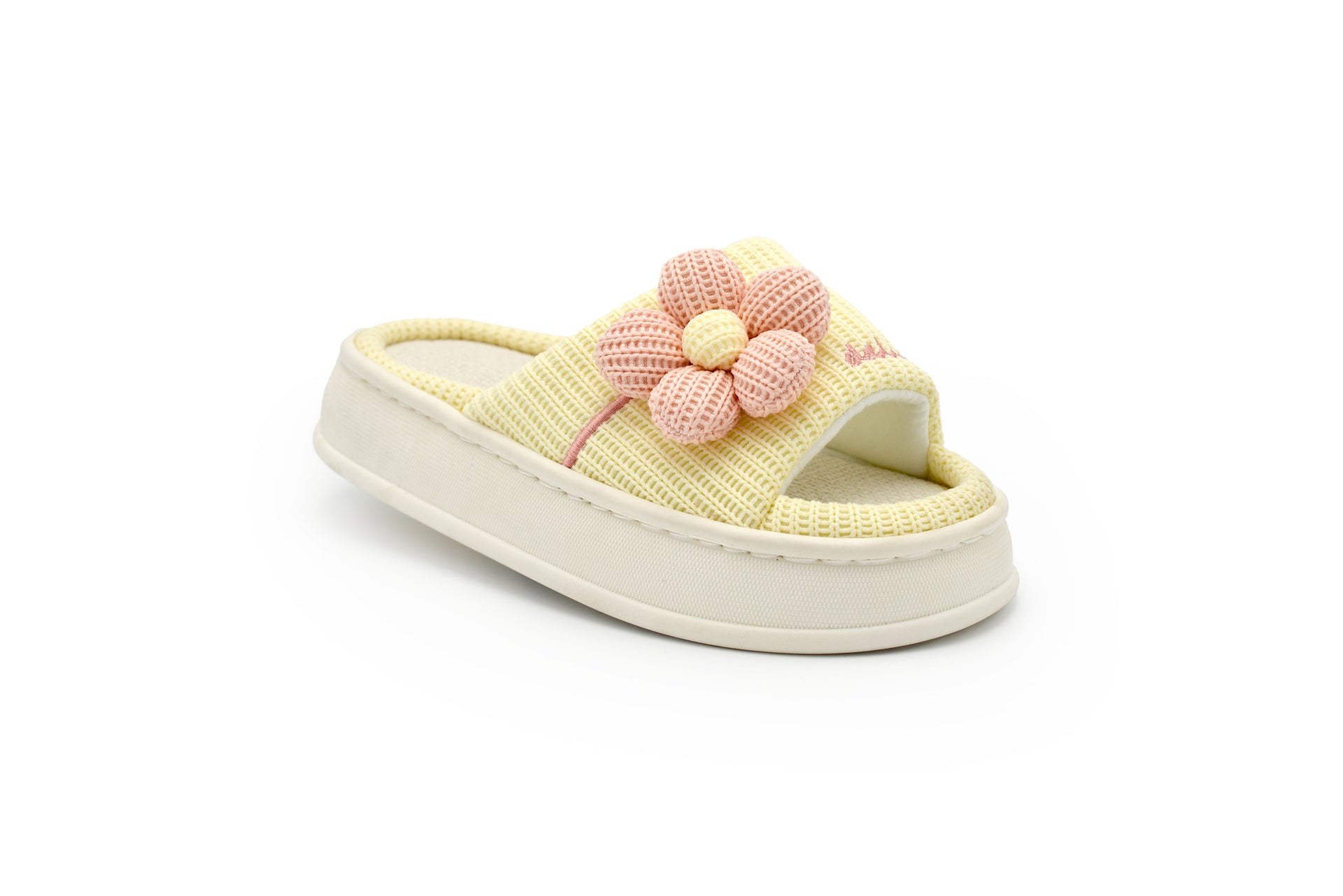 Flower Power Slippers in Yellow