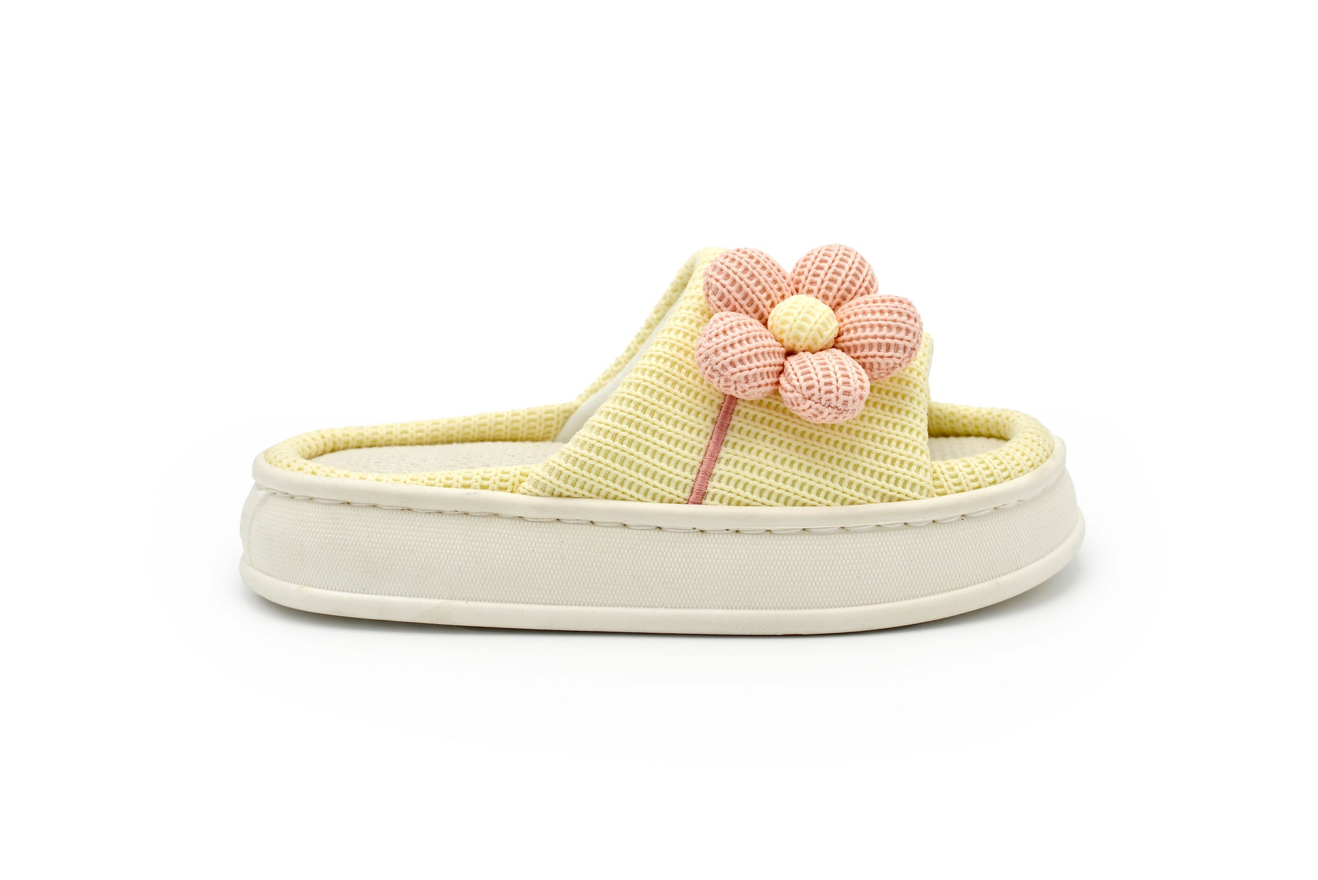 Flower Power Slippers in Yellow