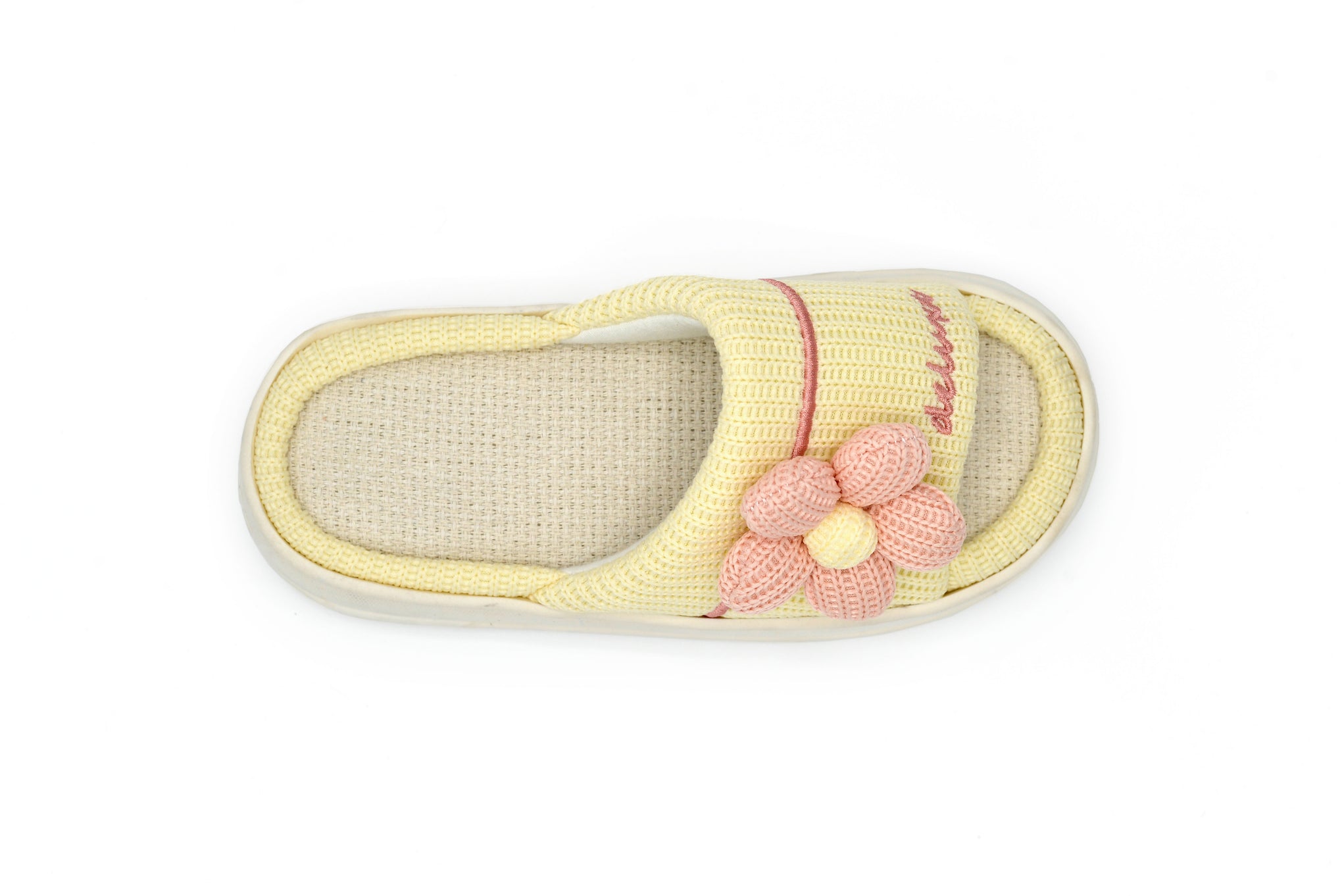 Flower Power Slippers in Yellow