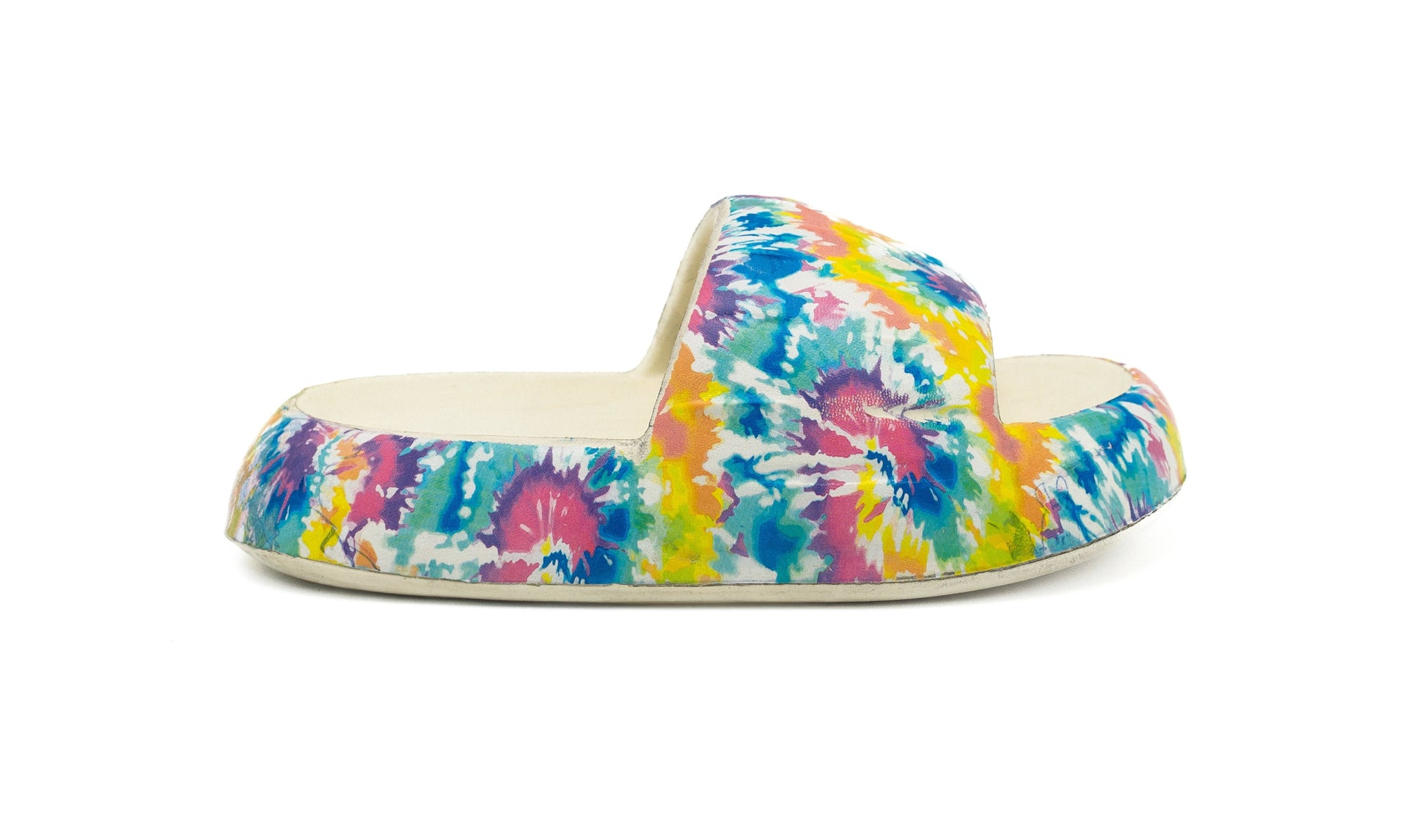 Multi-Dye Slippers in White