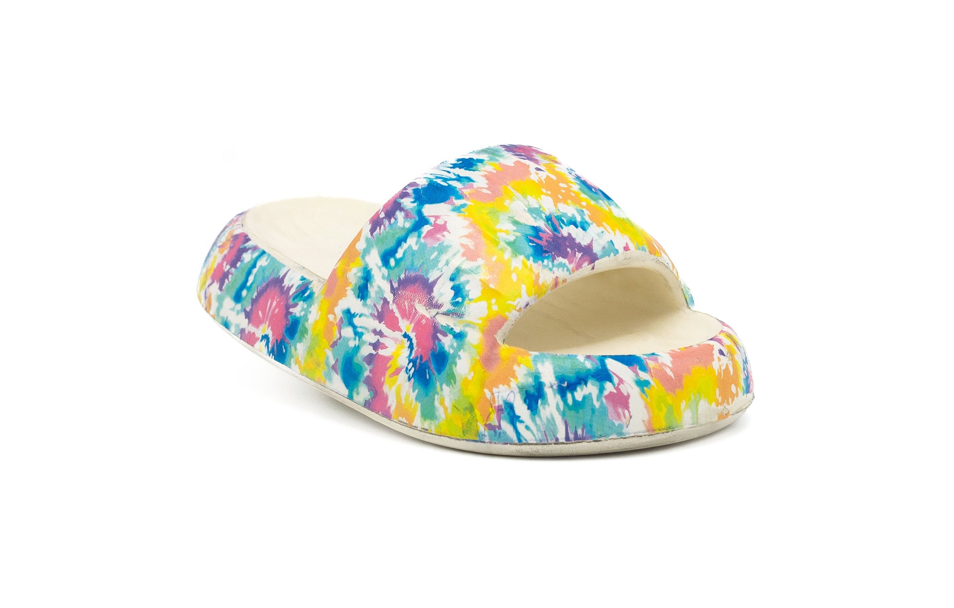 Multi-Dye Slippers in White